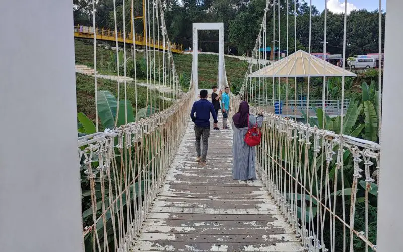 hanging bridge at alutila tourist spot khagrachhari 