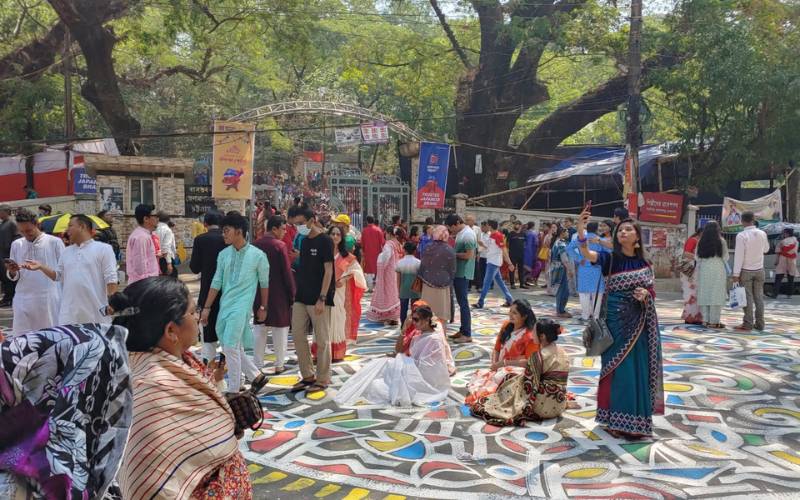 visitors celebrating pohela boishakh at dc hill