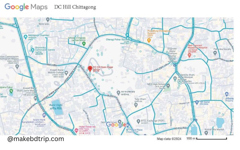 dc hill chittagong map