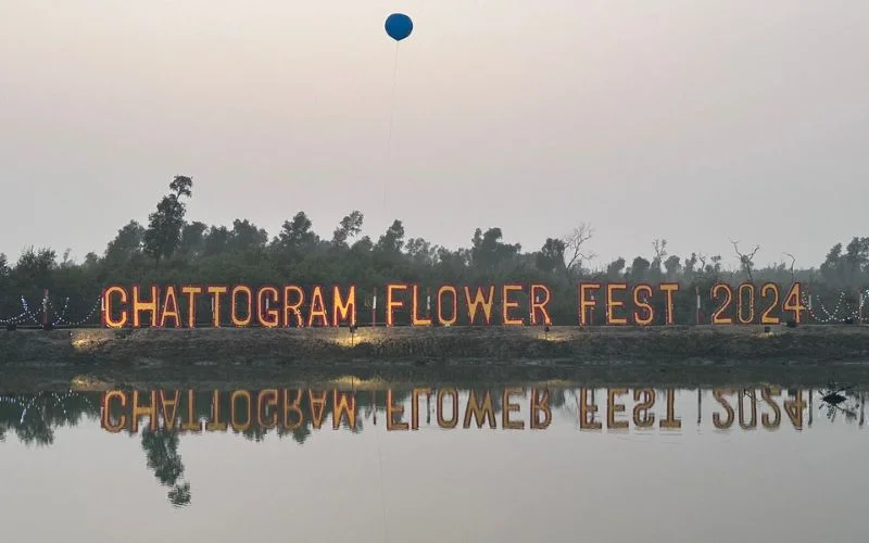 chittagong flower fest 2024 written at dc park chittagong