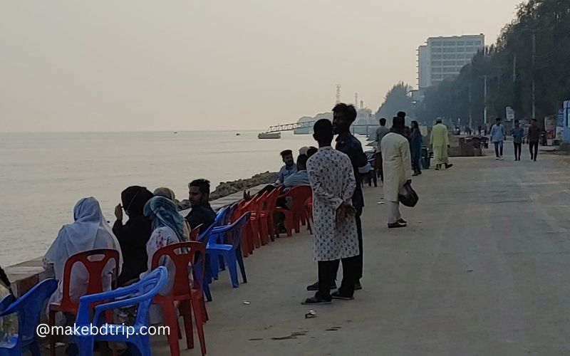 visitors at naval sea beach 