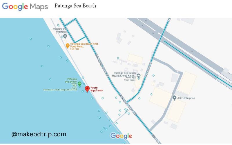 patenga sea beach map