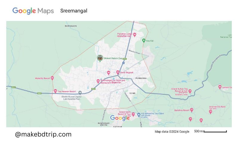 sreemangal map