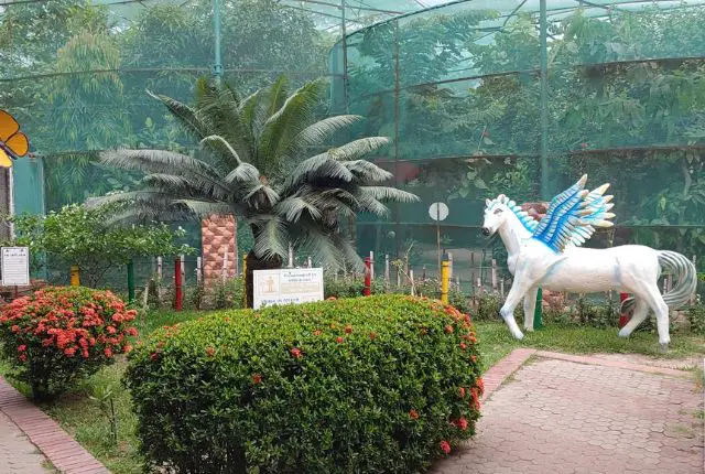 horse sculpture at butterfly park chittagong